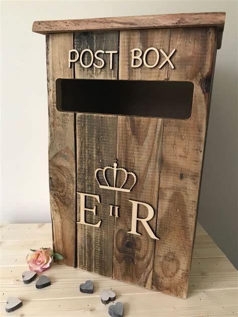 rustic wedding post box